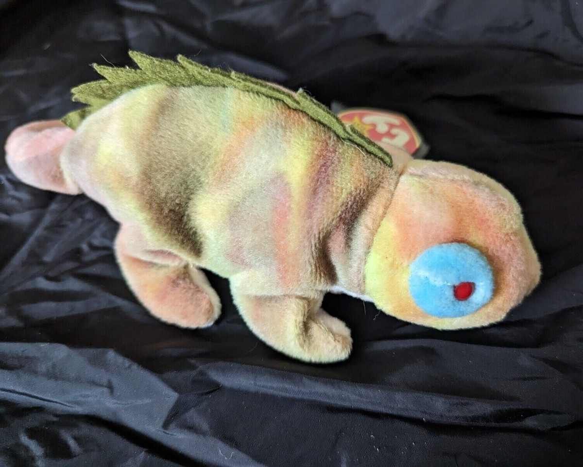 ULTRA RARE** 1st Run Ty Beanie Baby Rainbow Iggy the Iguana w/ TAG 