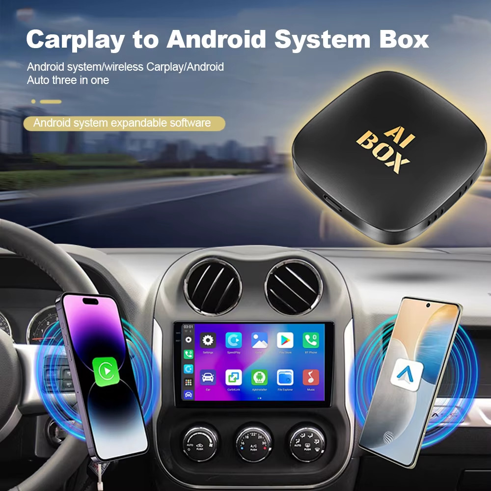 Android - 13 CarPlay 3in1 Universale Ai Box Wireless Auto Smart Tv Netflix Youtube - Miniatura 8