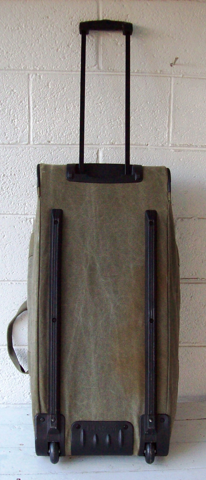 Vintage LL Bean Rolling Canvas Duffle Bag w/ StrapOlive Green30" x 14