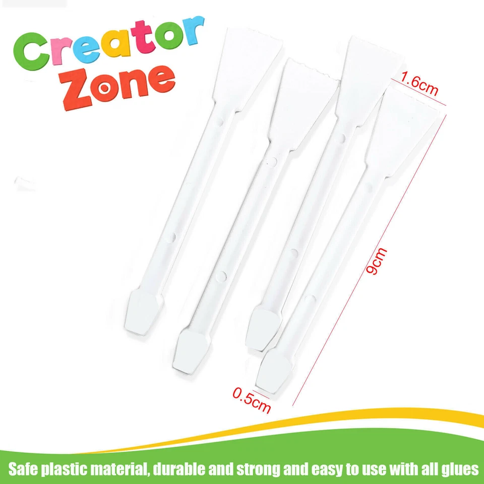 30pk Glue Spreaders Flexible Plastic PVA Adhesive Paste Spatulas Kids Arts Craft - Image 4 of 4