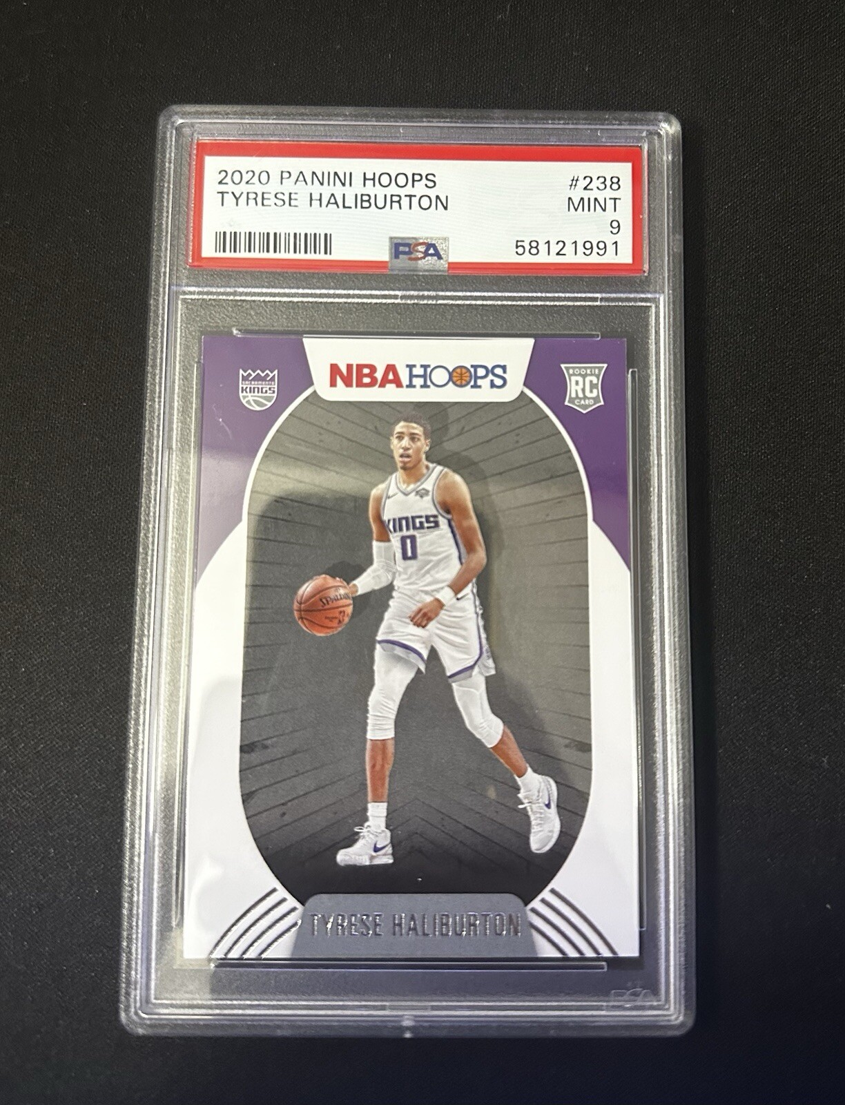2020 Panini Hoops Tyrese Haliburton #238 PSA 9 Mint RC Kings