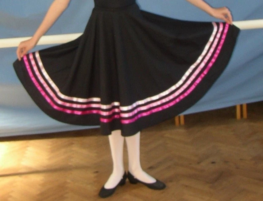  RAD IDTA CHARACTER BALLET dance SKIRT PINK RIBBONS.Poly/cotton/polyester  - Image 4 of 4