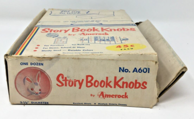 Vintage Amerock Story Book Knobs Original Store Sales Box Only