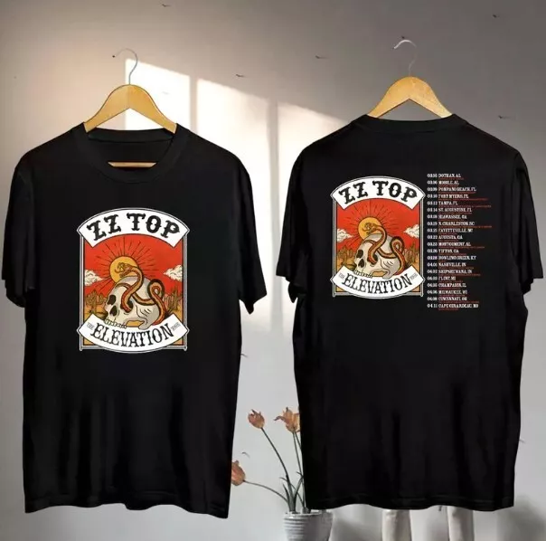 2025 ZZ Top The Elevation Tour Shirt ZZ Top Band 2025 T