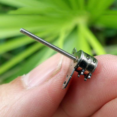 2-phase 4-wire Micro Mini 6mm Stepper Motor 17mm Long Linear Lead Screw Shaft