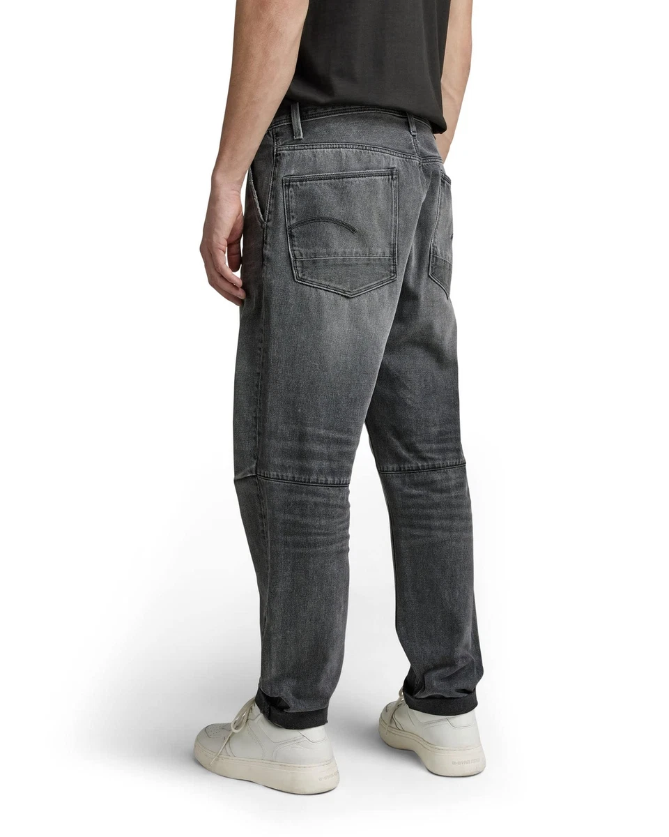G-STAR RAW Herren Grip 3D Relaxed Tapered Jeans, Grau, 34W / 30L 