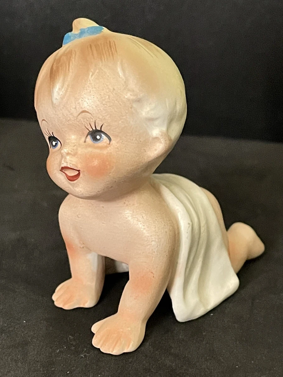 Vintage Baby Figurine In Antique Ceramic & Porcelain Figurines for