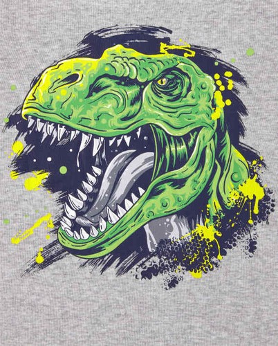 NWT The Childrens Place Boys Snug Fit Short Sleeve Cotton Pajamas Set Dinosaur - Picture 8 of 17