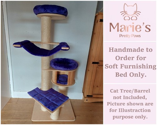 PURPLE Pet Cat Bed Replacement Set for Natural Paradise Cat Tree Magnolia XL - 第 1/20 張圖片