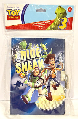 NEW Disney Pixar Toy Story 3 Large Diary with Lock & Key Buzz Lightyear Woody 