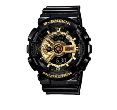 Casio G Shock Analog-Digital Dial Black Gold Resin Strip Men's Watch GA-110GB-1A