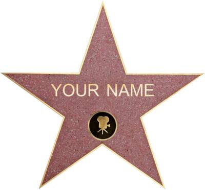 Personalisierte Walk Of Fame Stern Aufkleber Abnehmbare Wand Sticker Dekor Kunst Hollywood Ebay