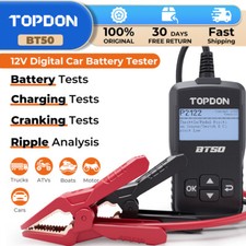 🔥TOPDON 12V Car Battery Tester Cranking Charging Battery Analyzer 100-2000CCA