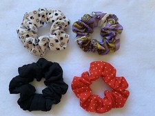 Handmade scrunchies Set Of 4, made in USA