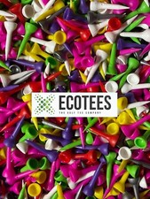 ECOTEES® Strong Mixed Colours Straight Eco Plastic Golf Tees All Sizes & Colours