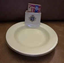 Vintage Onondaga Pottery Co. O.P.CO. Syracuse Match Holder Hotel Statler Ashtray