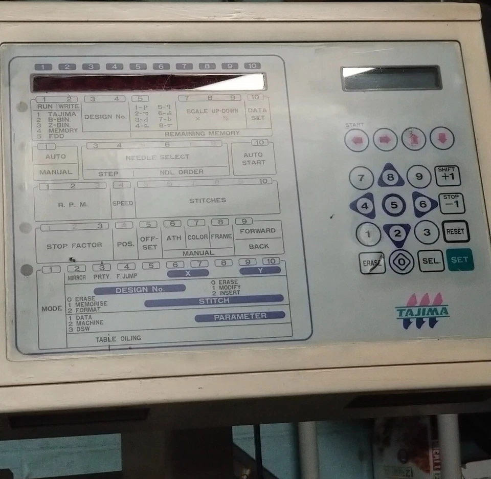 Máquina de bordar TAJIMA 15 cabezales marco tubular TME-DC 915 TME DC 915 usado Foto 2 de 3