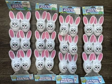 4X6 24 Plastic EASTER Egg BUNNY HEAD SHAPED Candy Holders SUN HILL Hunt HANG New