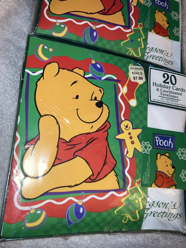 Tarjetas de felicitación y sobres de colección 1999 Disney Winnie The Pooh Cleo nuevos sellados Foto 4 de 4