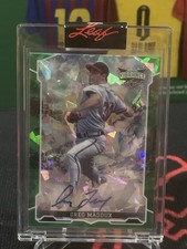 Greg Maddux 2022 Leaf Vibrance Green Crystal Auto /7 Atlanta Braves Sealed A1
