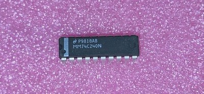 2 PCS NSC MM74C240N BFFR/LINE DRVR OCTAL INV 3-ST CMOS 20PDIP