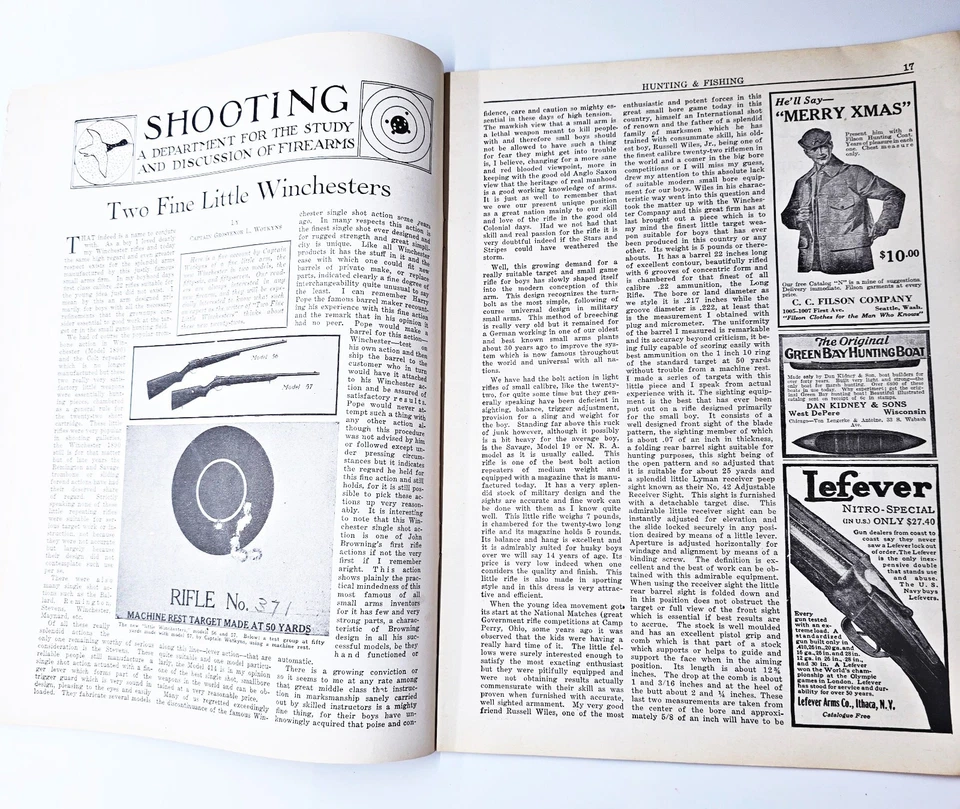 Hunting And Fishing Magazine Dec 1926 Fishing Hunting Lures Guns Camping Old Ads - Image 3 of 4