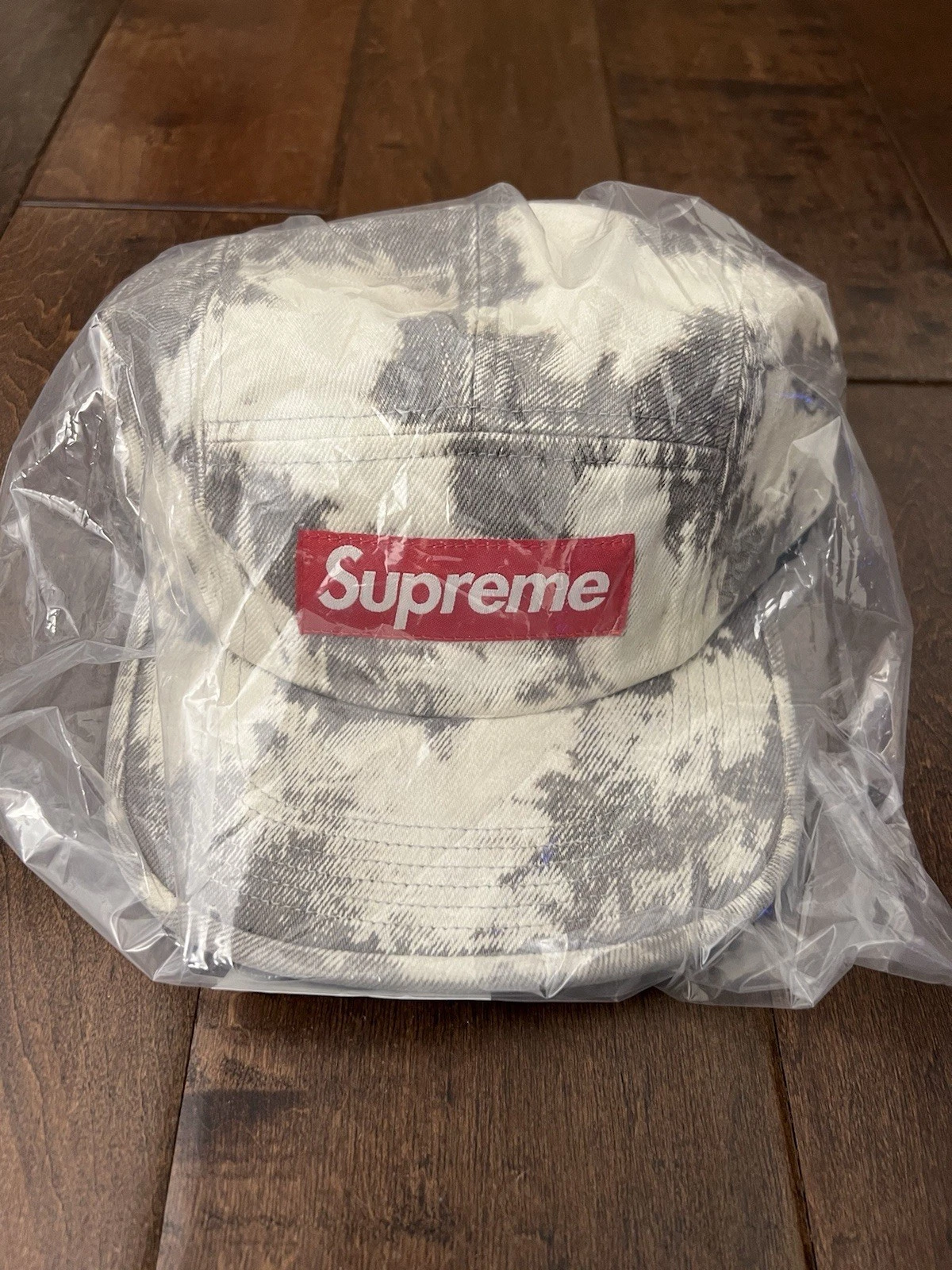 Casquette de camp Supreme SS25 coton denim blanchi multicolore taille unique neuve EN MAIN