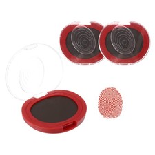 3Pcs Fingerprint Ink Pads for Office Supply, Red