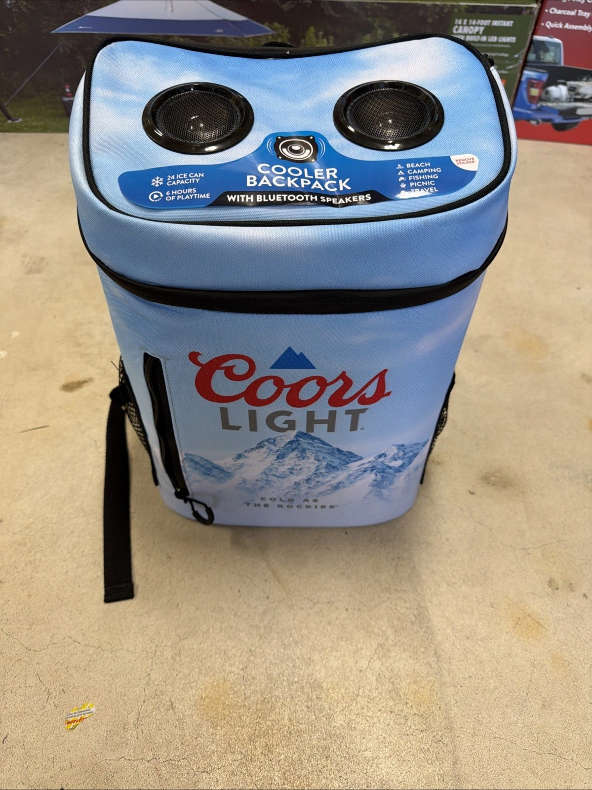 Coors Light Backpack Cooler with Speakers. Holds 24 cans, New with Tags
Opens in a new window or tab