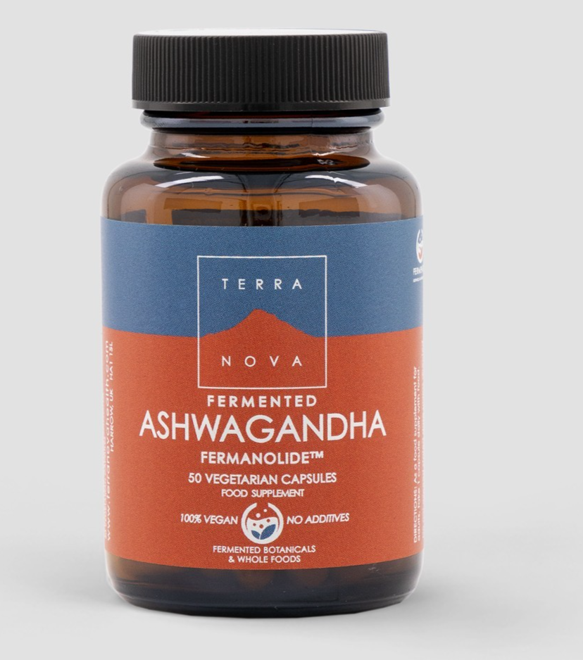 Terra Nova Fermented Ashwagandha 50 Veg Capsules 100% vegan