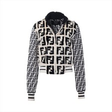 FENDI Zucca Mink Jacket IT38 Women's Black  White Used