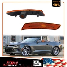 For 2016-2024 Chevy Camaro SS RS LT LS Amber Lens Front Side Marker Lights 2PCS