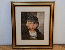 QUADRO BAMBINO CHE PIANGE-QUADRI MALEDETTI-BIG EYES ART-CRYING BOY-G.BRAGOLIN