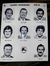 1978-79 QUEBEC NORDIQUES WHA TEAM ISSUE PHOTOS 3 MARC TARDIF RICHARD BRODEUR AHL