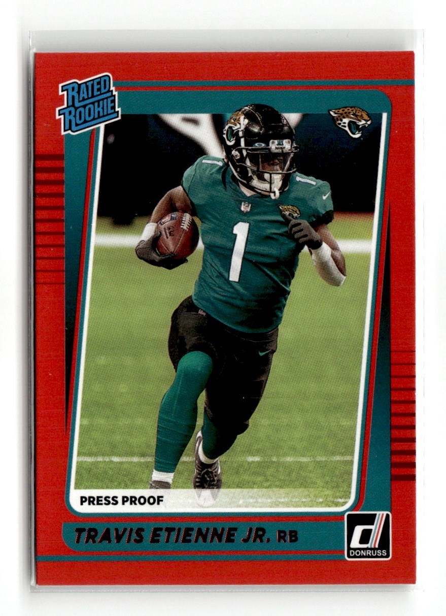 2021 Panini Donruss Rated Rookie - Travis Etienne Jr. #258 Red Press Proof (RC)