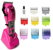 Cortapelos de peluquero Candy Edition para hombre - 6800 rpm, estuche rosa mate