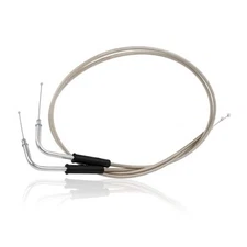  Motorcycle Throttle Idle Cable Braided Wire Kit Compatible with Harley 39"/1M