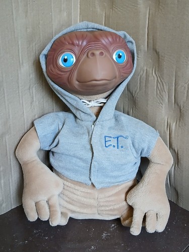 Applaus E.T. mit grauem Hoodie Kunststoff Gesicht die außerirdische Figur Plüsch 11 Zoll