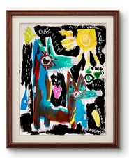 Original Art Together Forever 14x11 Neo Expressionism Original Artwork on Paper