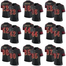 Custom Men's 49ers Black 2025 F.U.S.E. Rivalries All Stitched Jersey