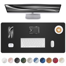 Large Waterproof Leather Desk Pad Protector Mat for Office and Home 36" x 17"