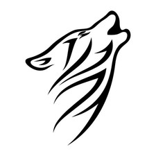 Tribal Wolf Head Howl Howling Decal Sticker Black Die Cut Vinyl Tribal Wolf Head Howl Howling Decal Sticker Black Die Cut Vinyl
