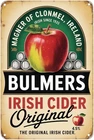 Bulmers Cider Tin Metal Signs Home Décor, Vintage Irish Cider print Aesthetic Ro