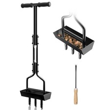 Manual Lawn Aerator with Soil Storage Basket - Core Aerator Tool for Soil Aer...