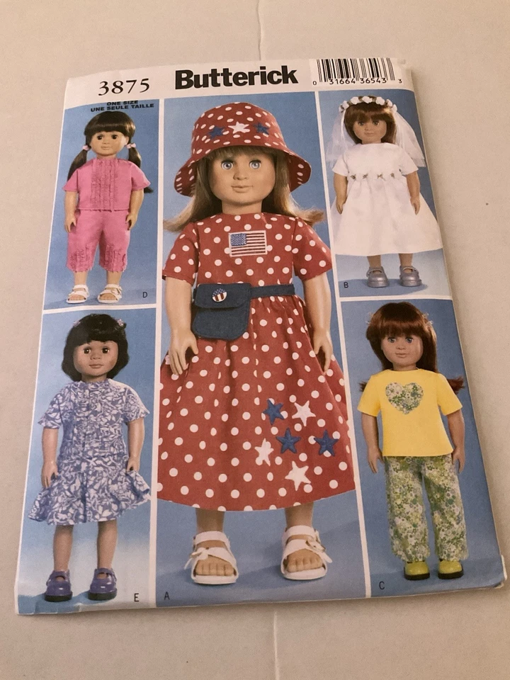 "Lote de tres patrones de ropa para muñecas de 18"" #3" Foto 3 de 4