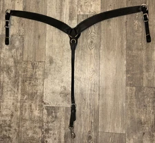 BLACK WEAVER LEATHER WESTERN BREAST COLLAR HORSE SIZE