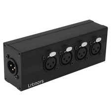 Lrbners XLR 1 Male to 4-Way Female Audio Splitter Converter Box - Aluminum Al...