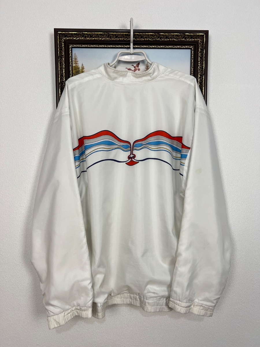 Vintage 80's Adidas Ivan Lendl Tennis White Jacket Mens Track Top