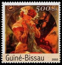GUINEA BISSAU Mi 2555 - "Art Nouveau" by Alphonse Mucha (pc33623)