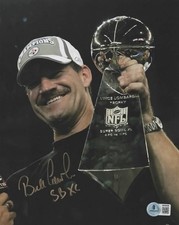 BILL COWHER SIGNED AUTOGRAPHED 8x10 PHOTO STEELERS LEGENDARY COACH BECKETT BAS